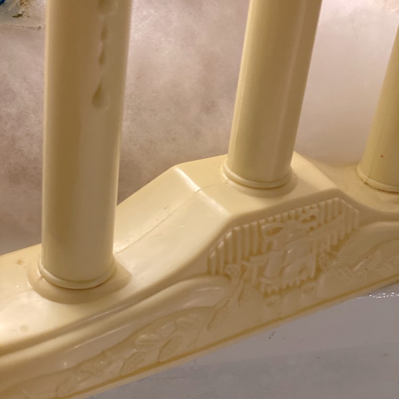 Vintage Woolworths Christmas  60s Plastic Drip Candle Trio Candelabra Candolier - Picture 6 of 11